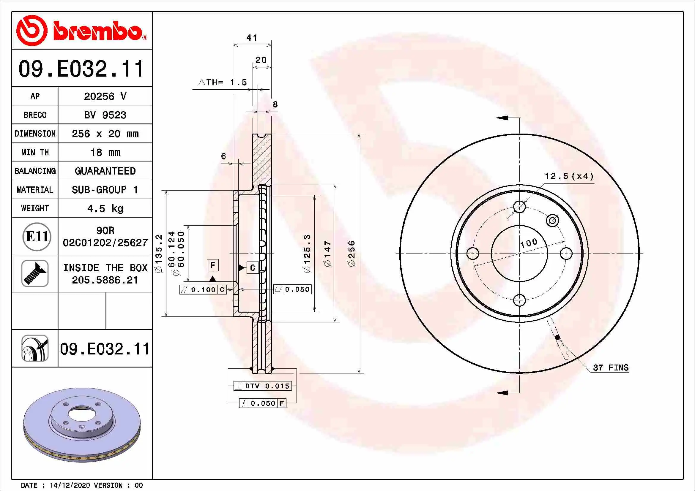 BREMBO 09.E032.11