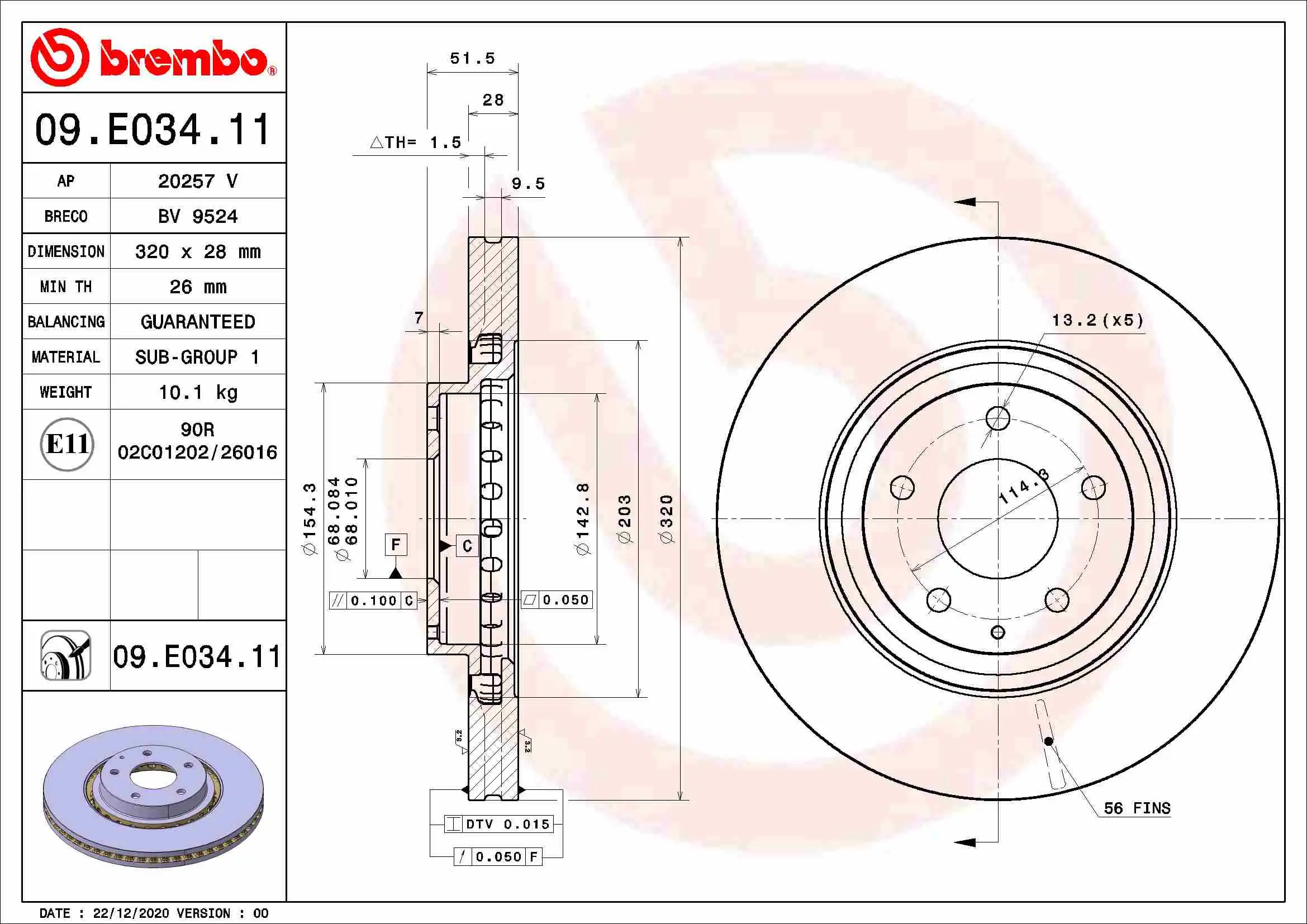 BREMBO 09.E034.11