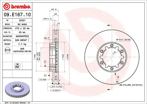 BREMBO 09.E167.10