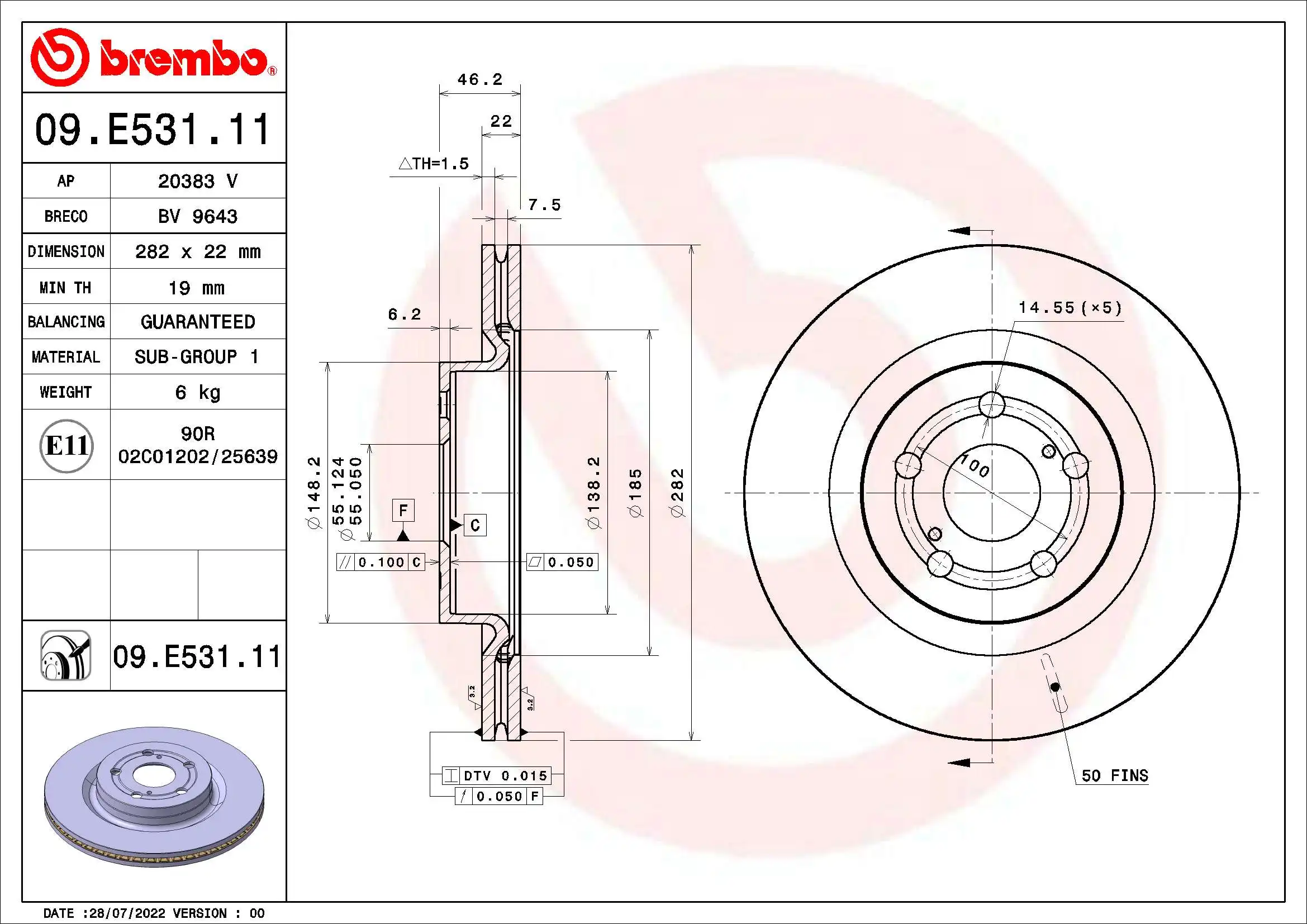 BREMBO 09.E531.11