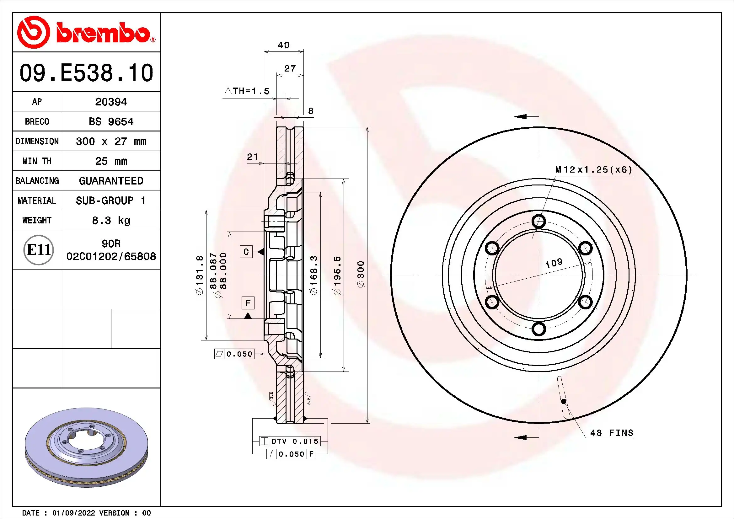 BREMBO 09.E538.10