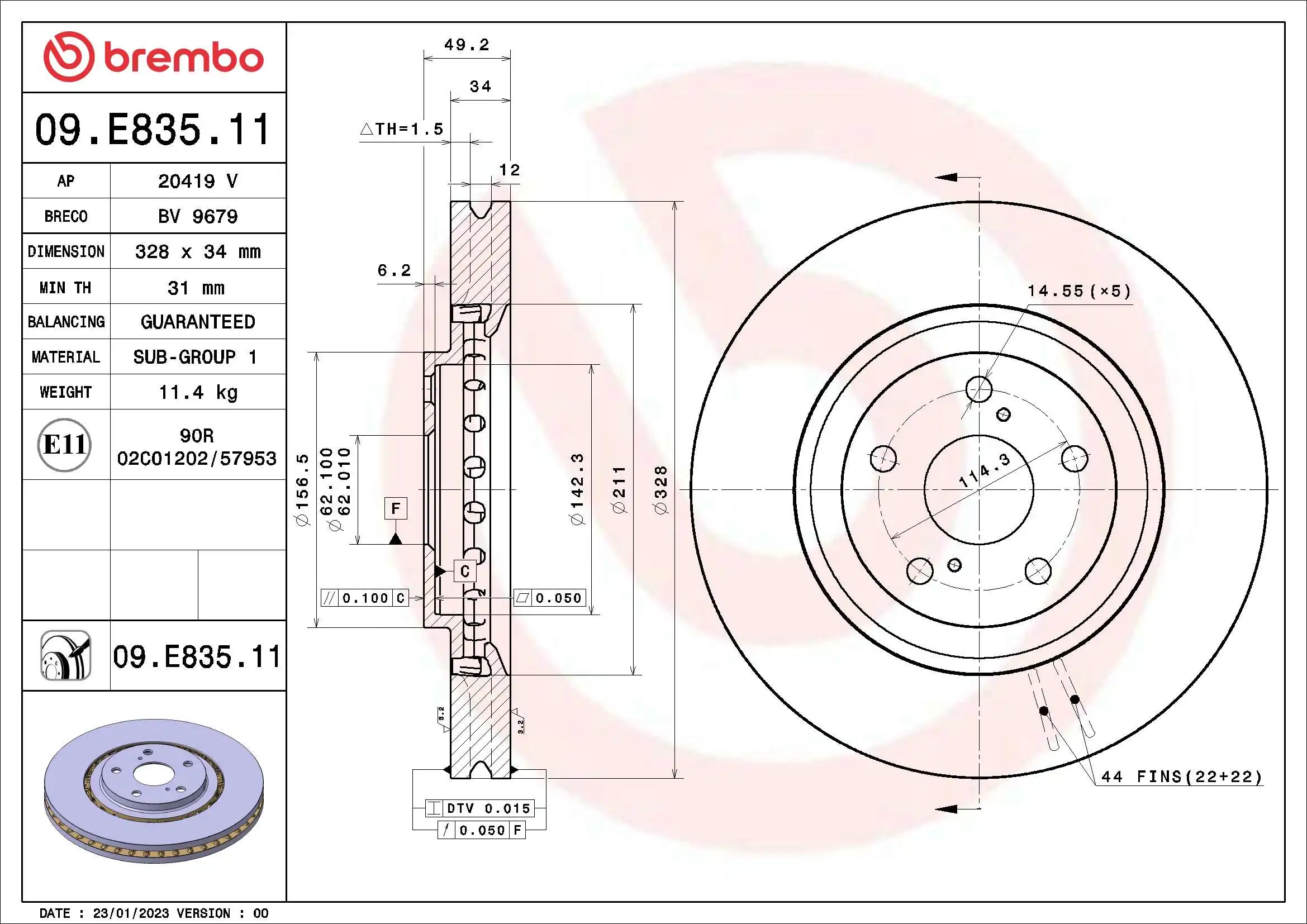 BREMBO 09.E835.11