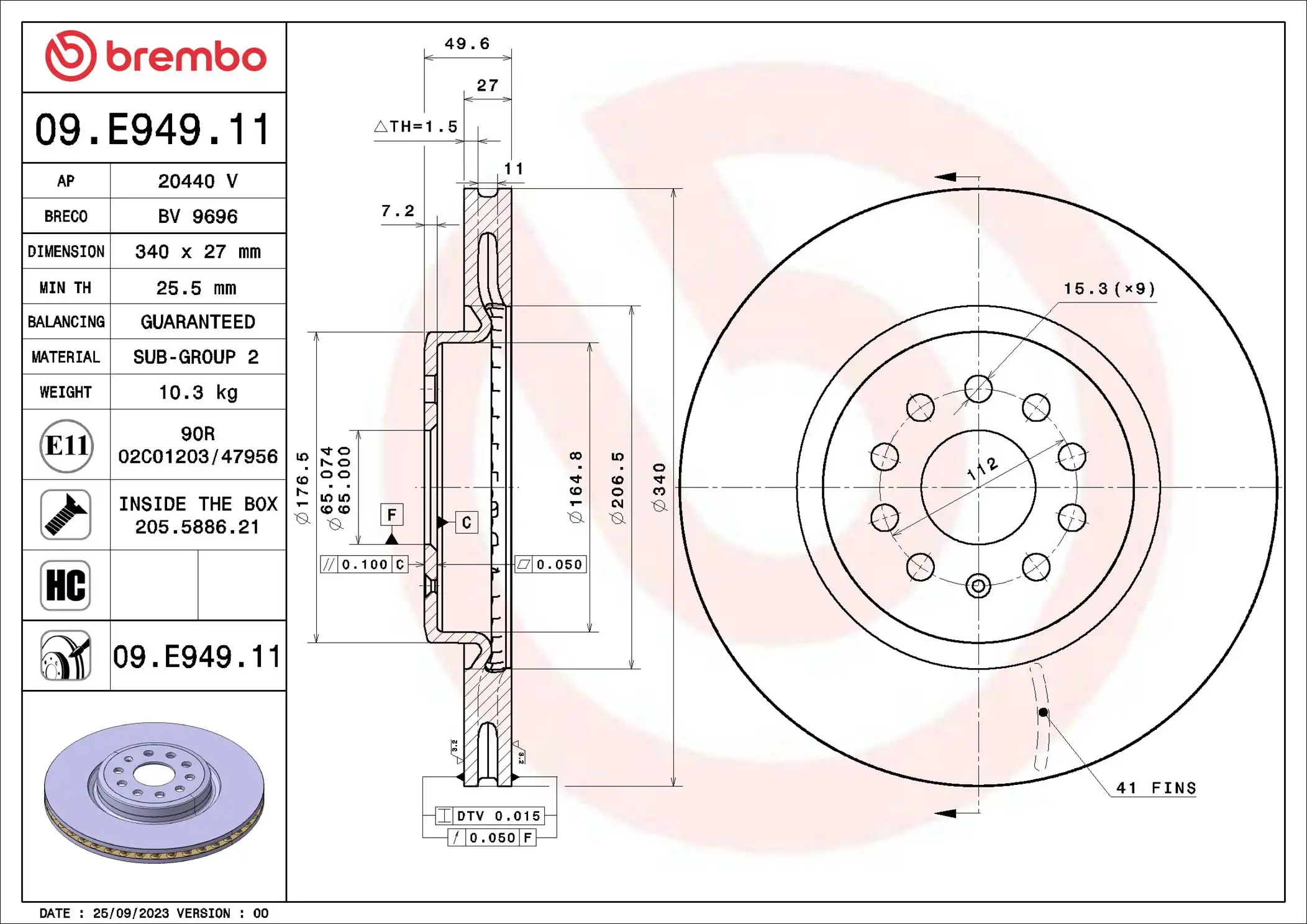 BREMBO 09.E949.11