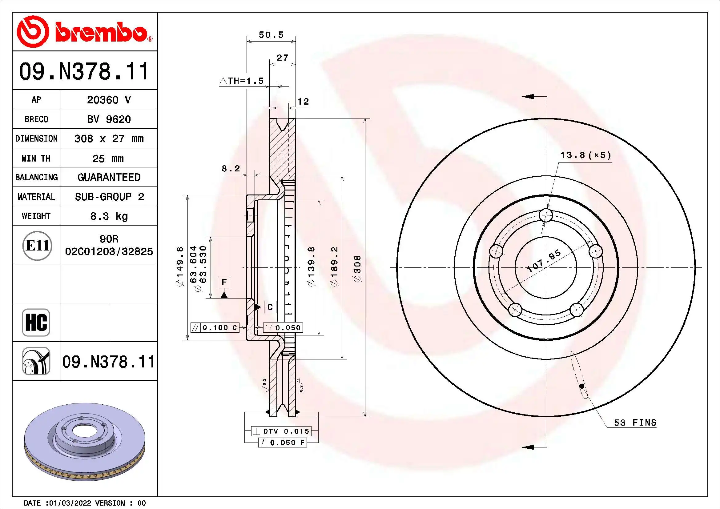 BREMBO 09.N378.11