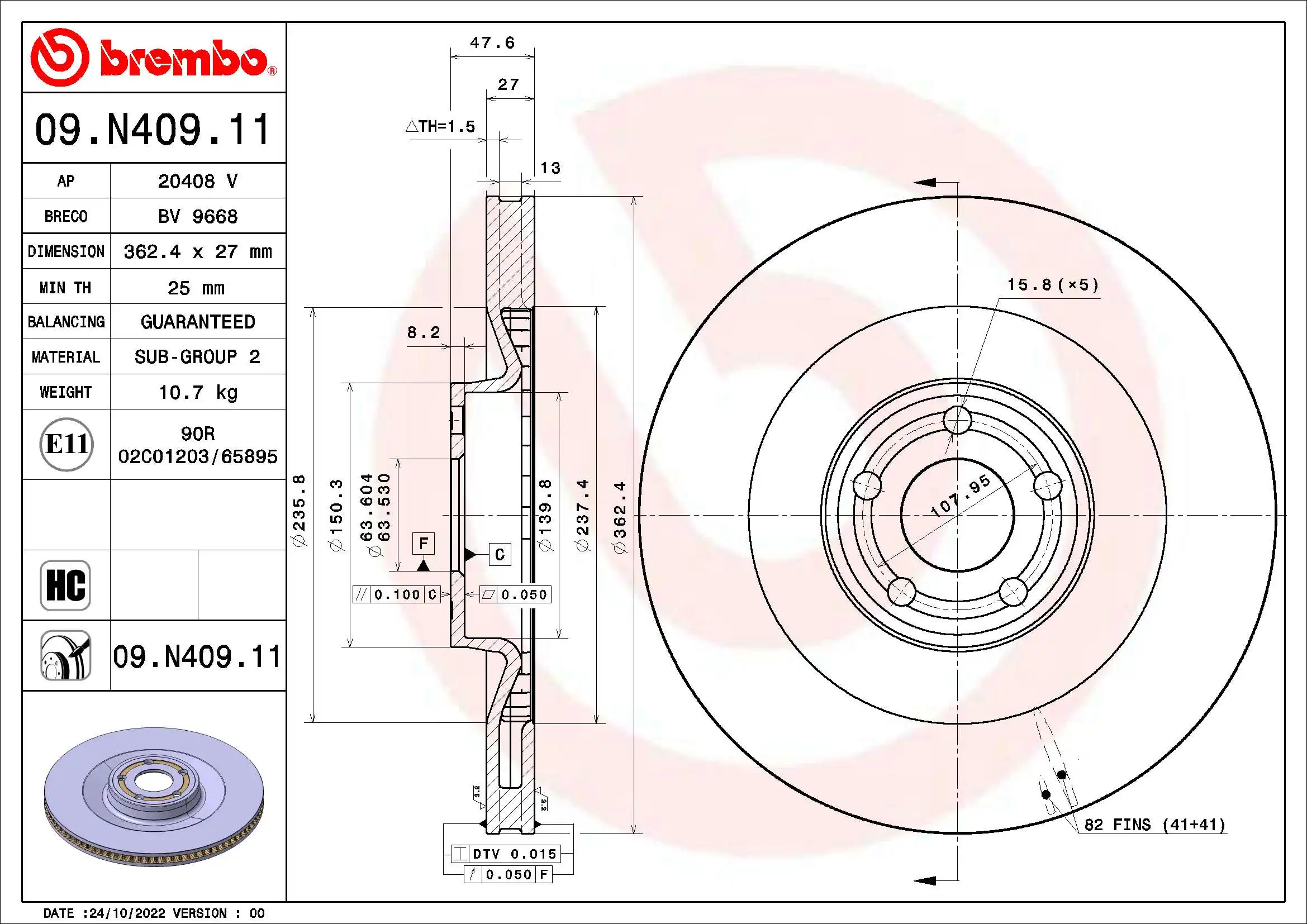 BREMBO 09.N409.11