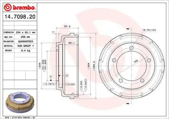 BREMBO 14.7098.20