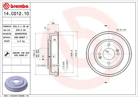 BREMBO 14.C012.10