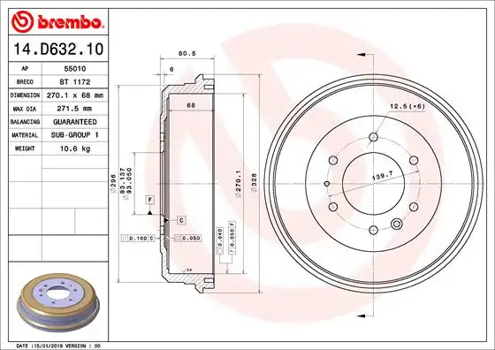 BREMBO 14.D632.10