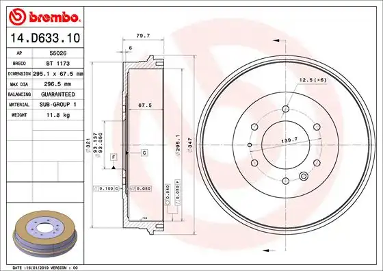 BREMBO 14.D633.10