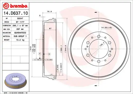 BREMBO 14.D637.10
