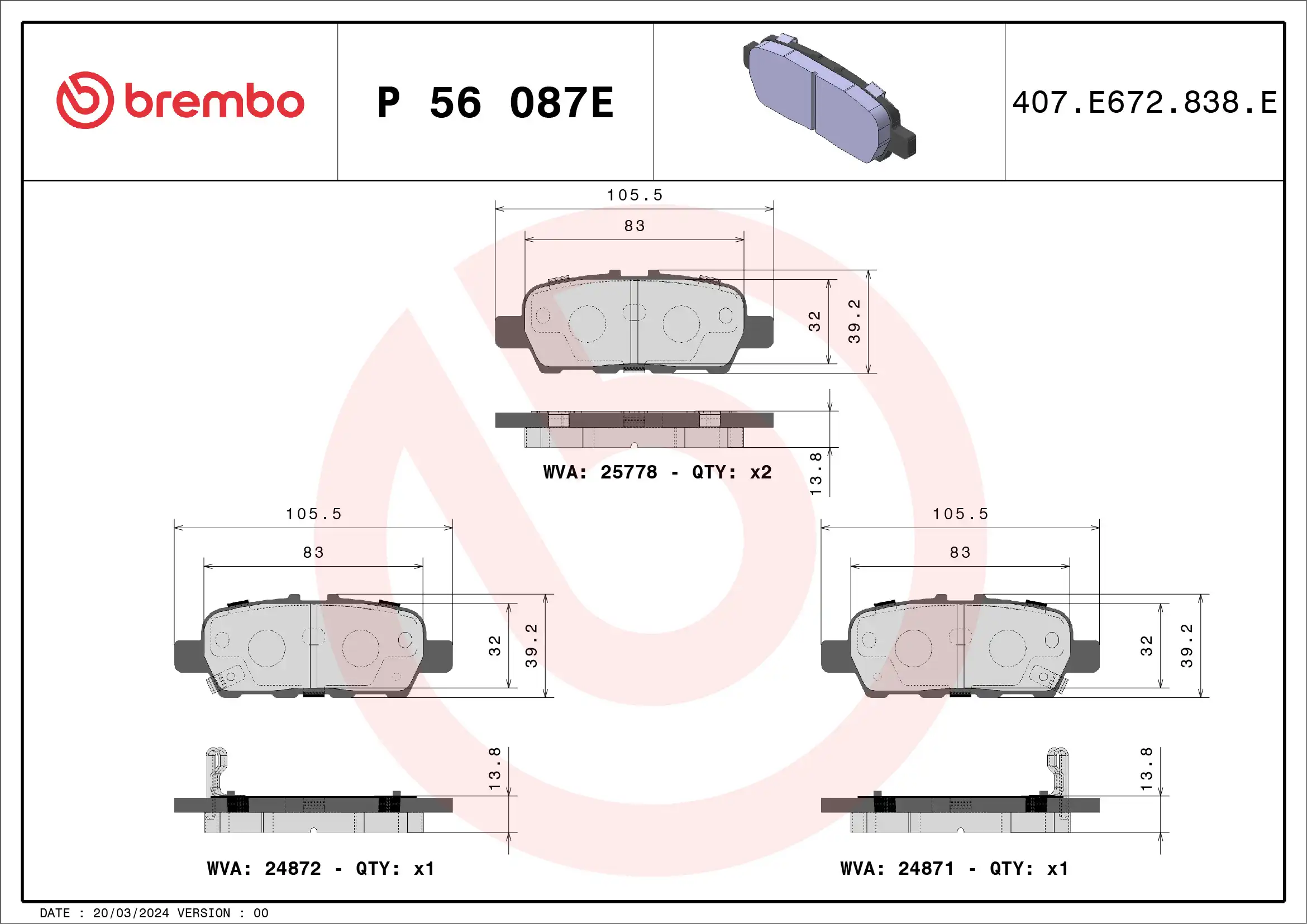 BREMBO P 56 087E