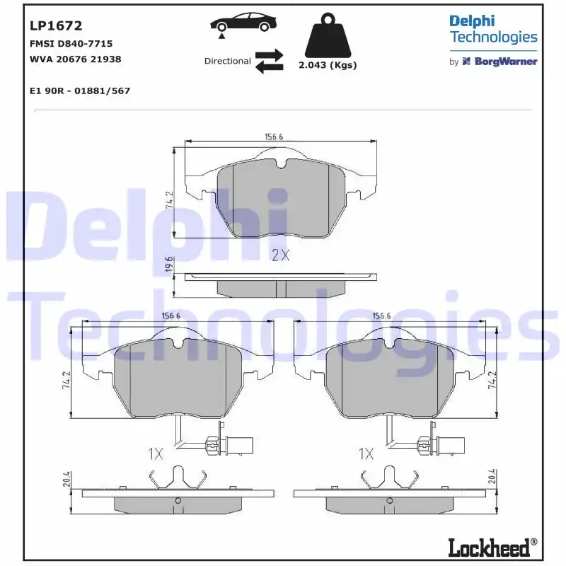 DELPHI LP1672
