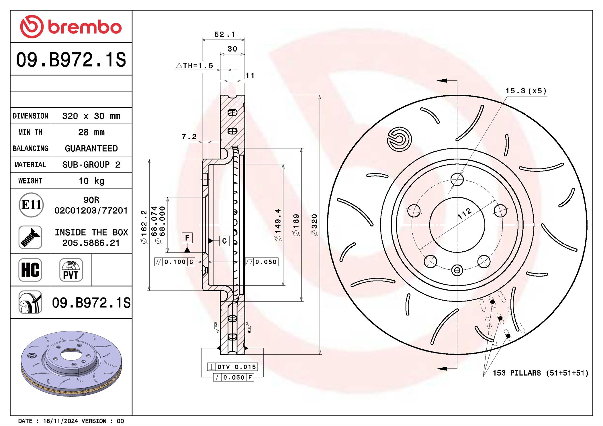 BREMBO 09.B972.1S