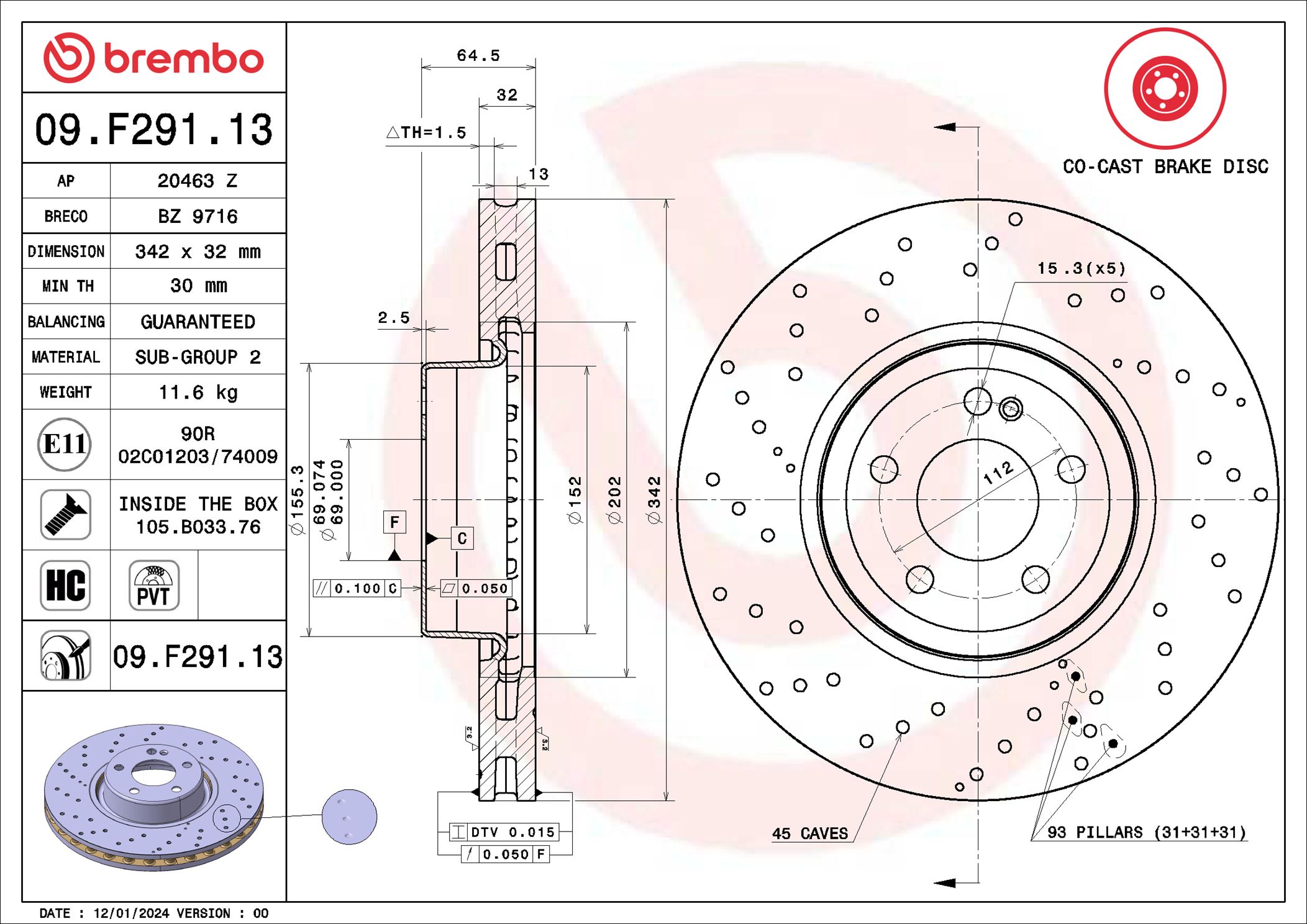 BREMBO 09.F291.13