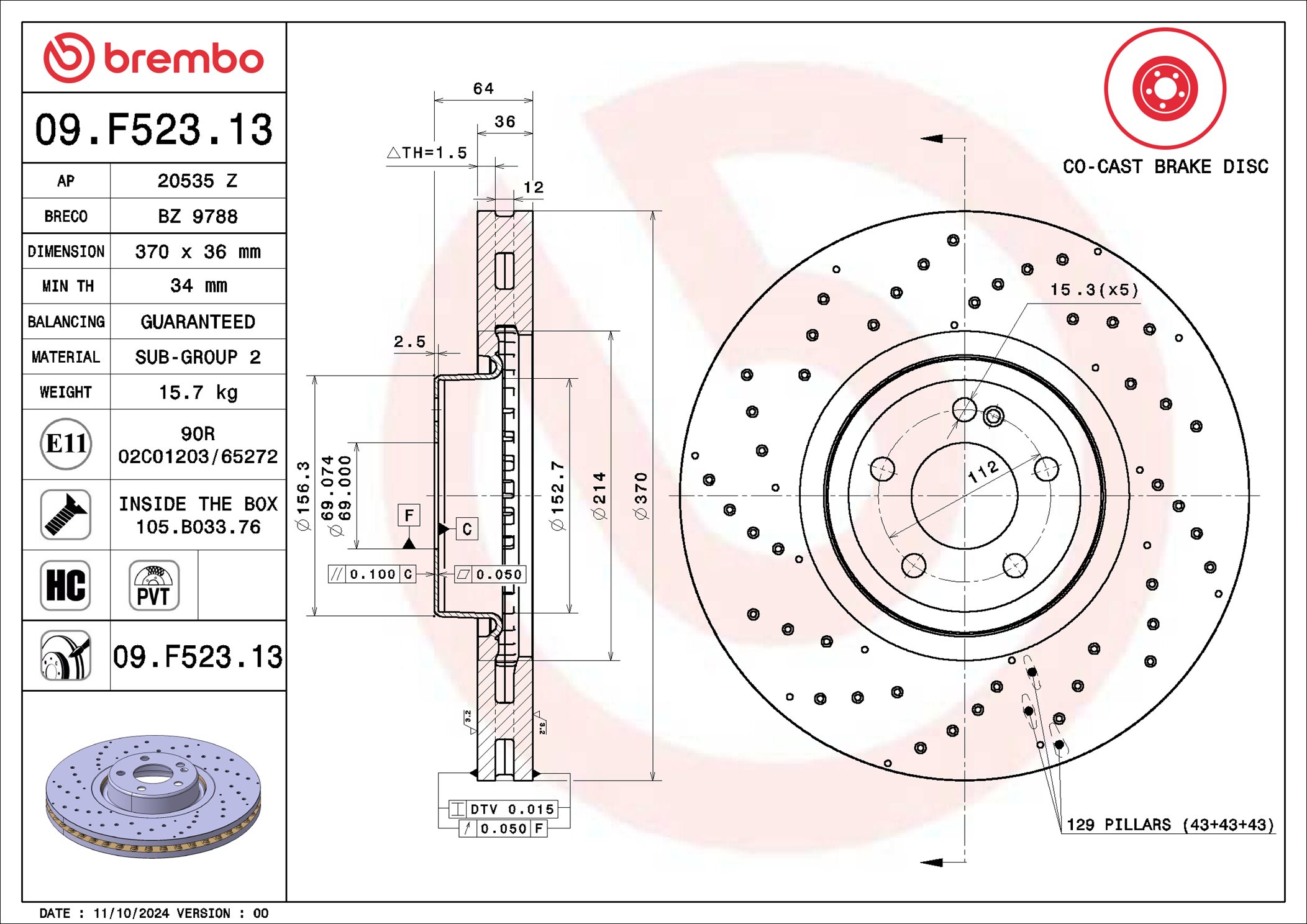 BREMBO 09.F523.13